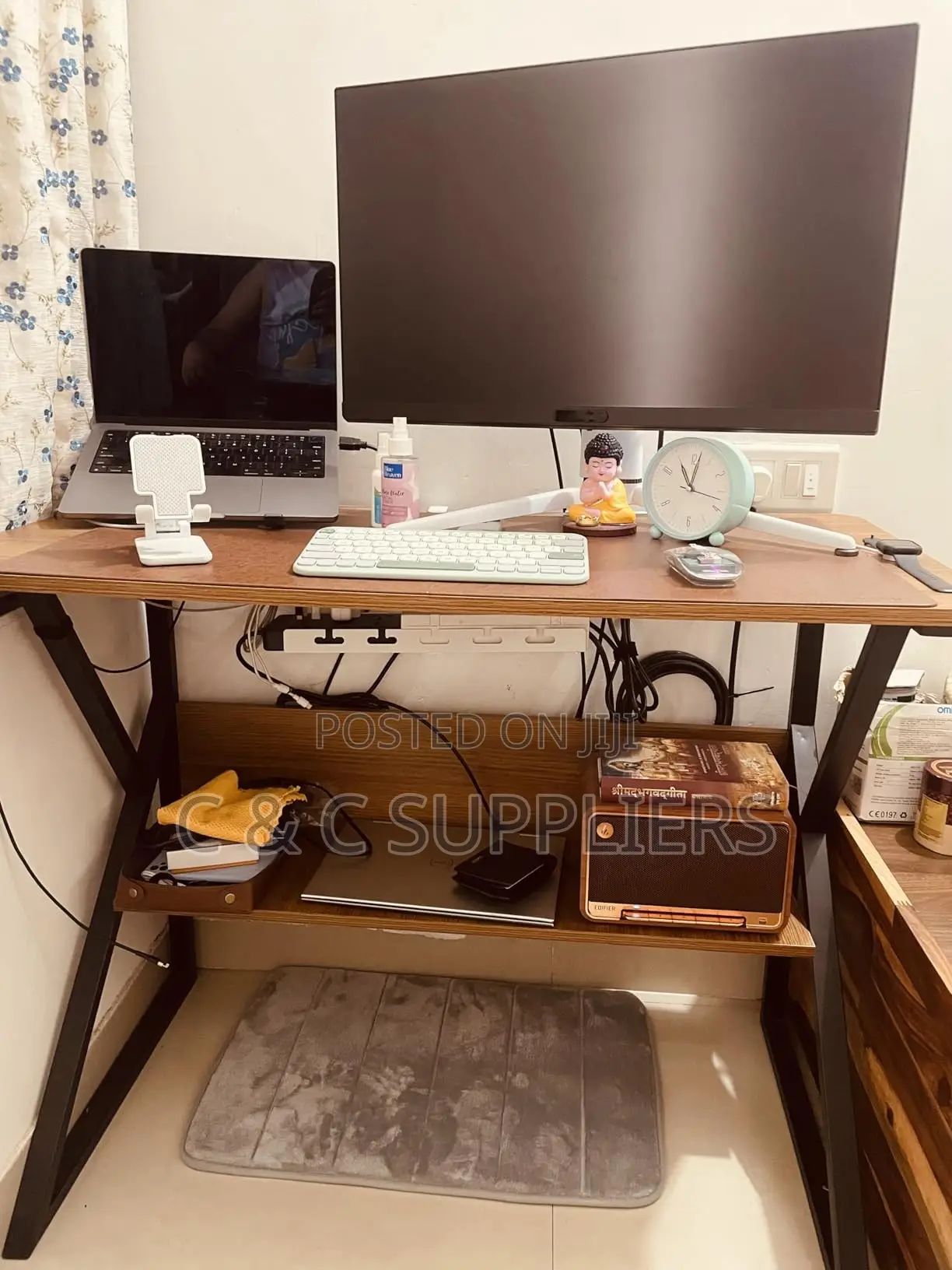 Generic Home Study Desk With a Bookshelf