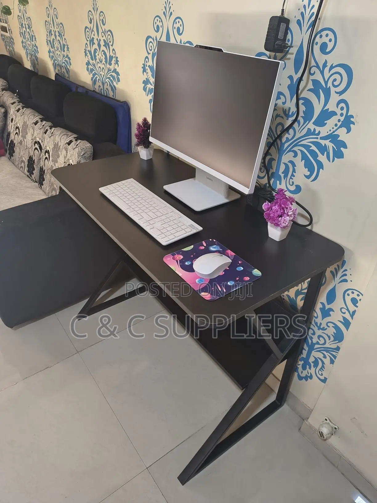 Generic Home Study Desk With a Bookshelf