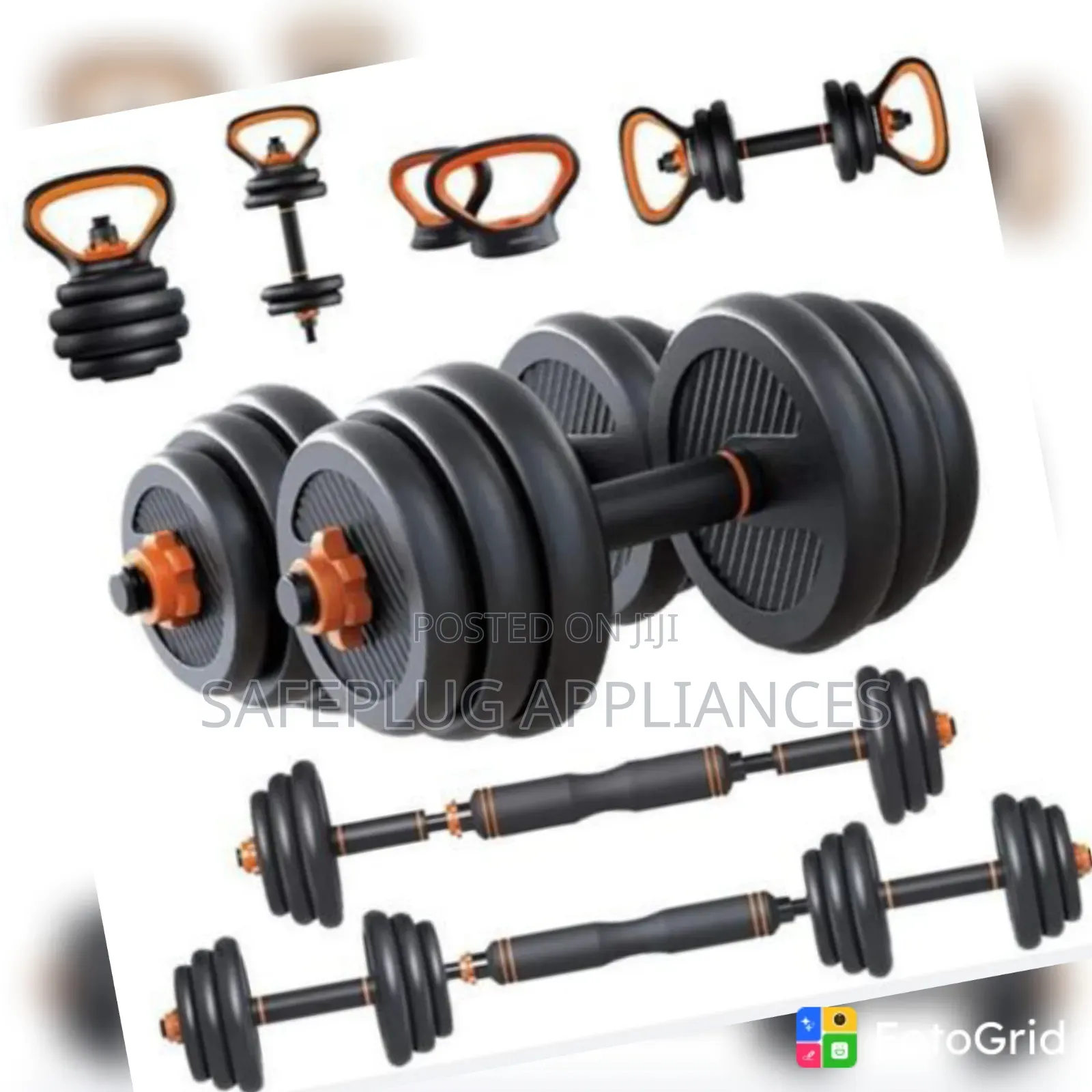30KG 6-in-1 Adjustable Kettlebell Set – Home Fitness Strength Trainer