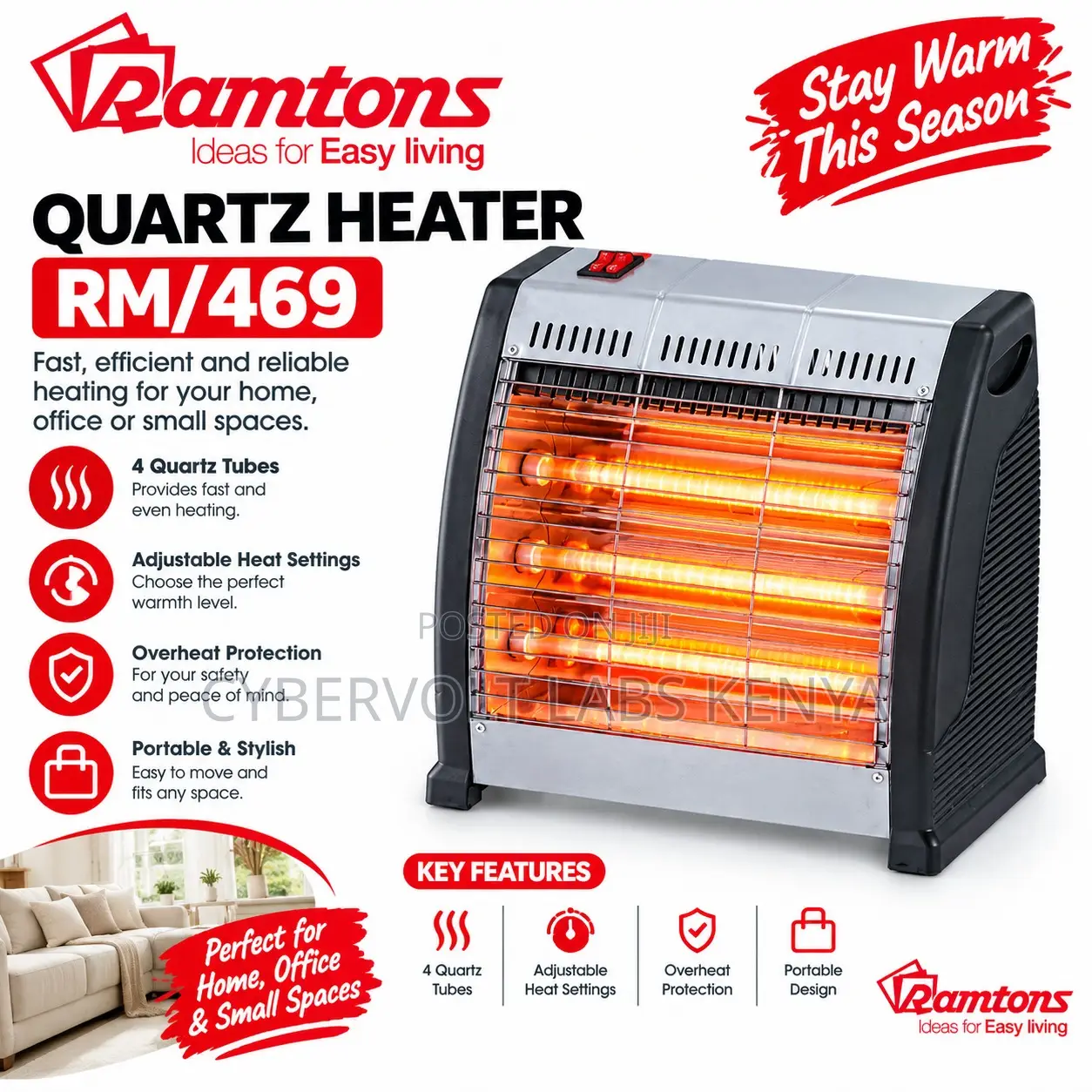 Ramtons Fan Heater RM/772