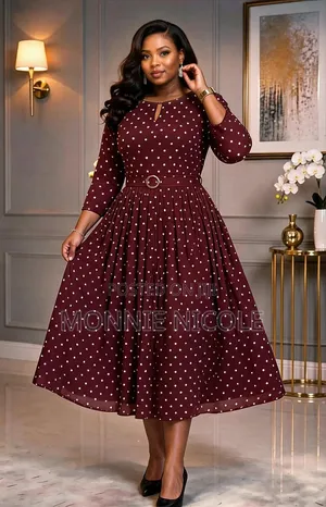 Maria Burgundy Circle Dress. Occasion Dress