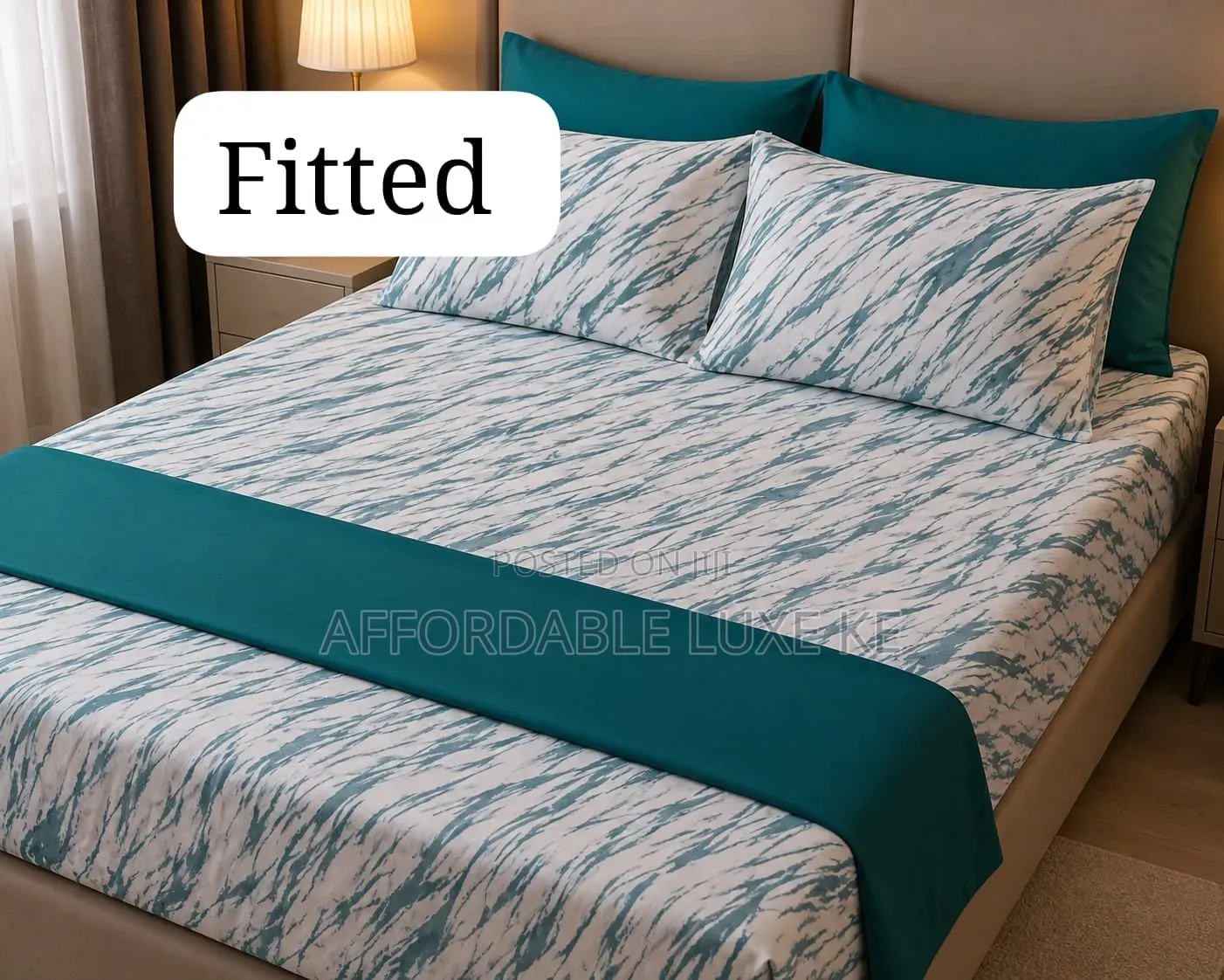 Fitted Bedsheet Set With Pillow Shams