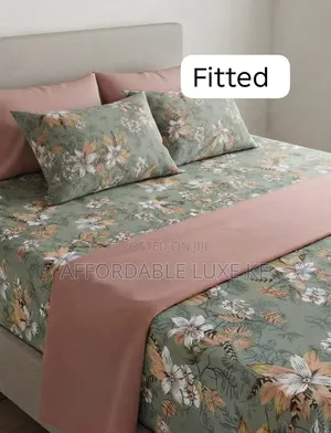 Fitted Bedsheet Set With Pillow Shams