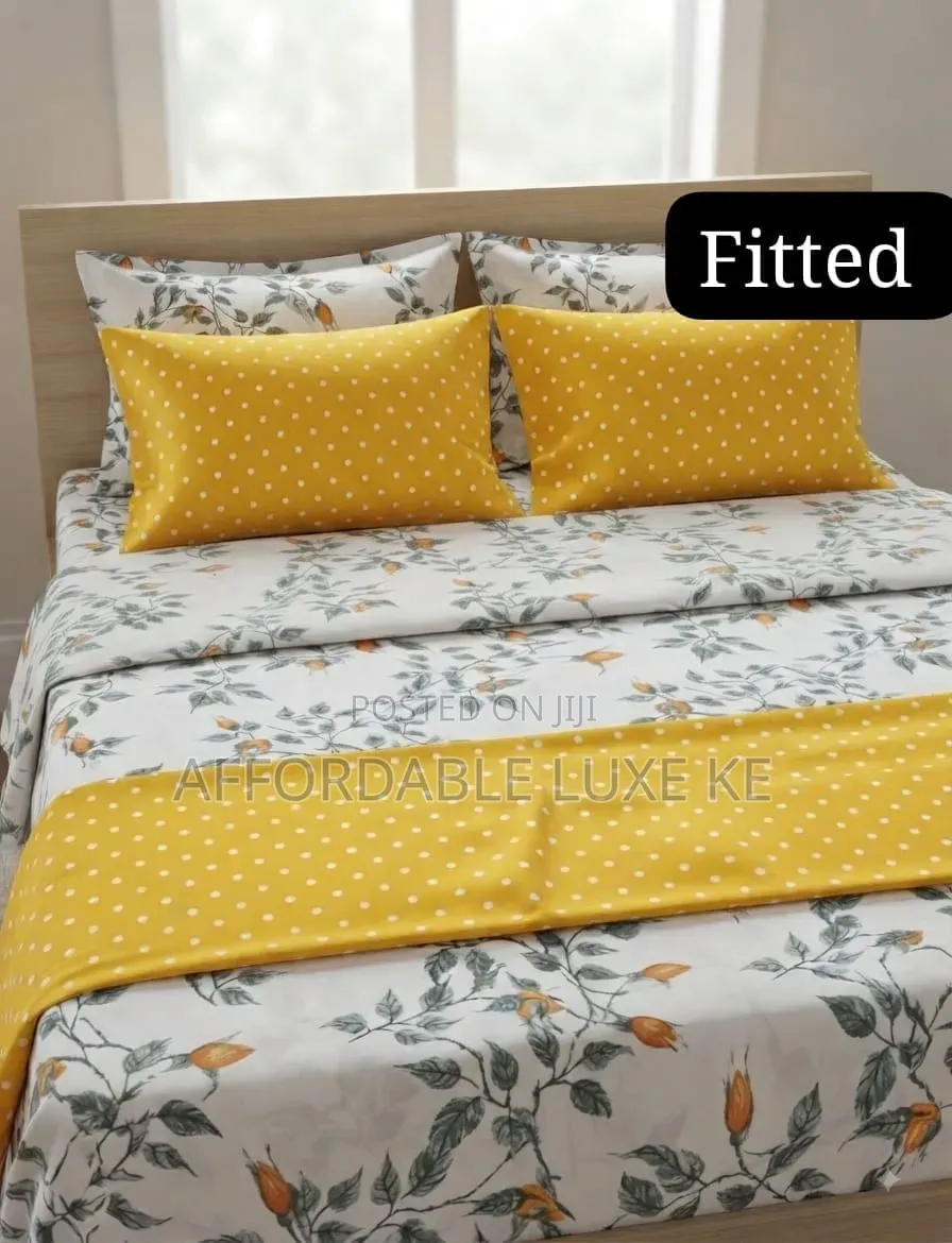 Fitted Bedsheet Set With Pillow Shams