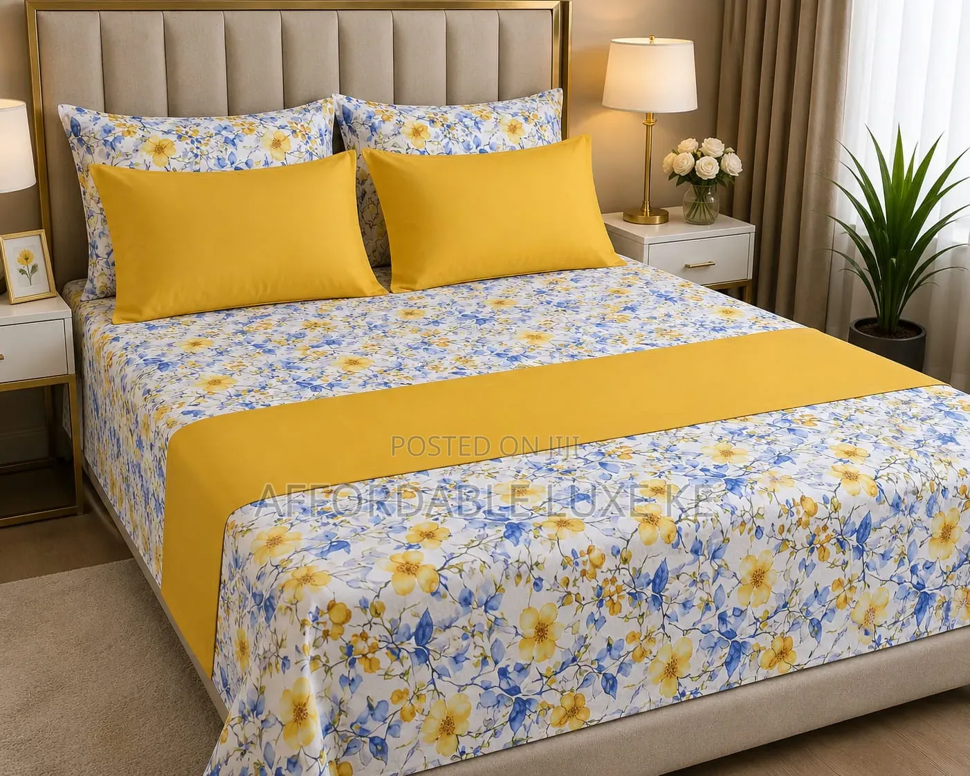 Fitted Bedsheet Set With Pillow Shams