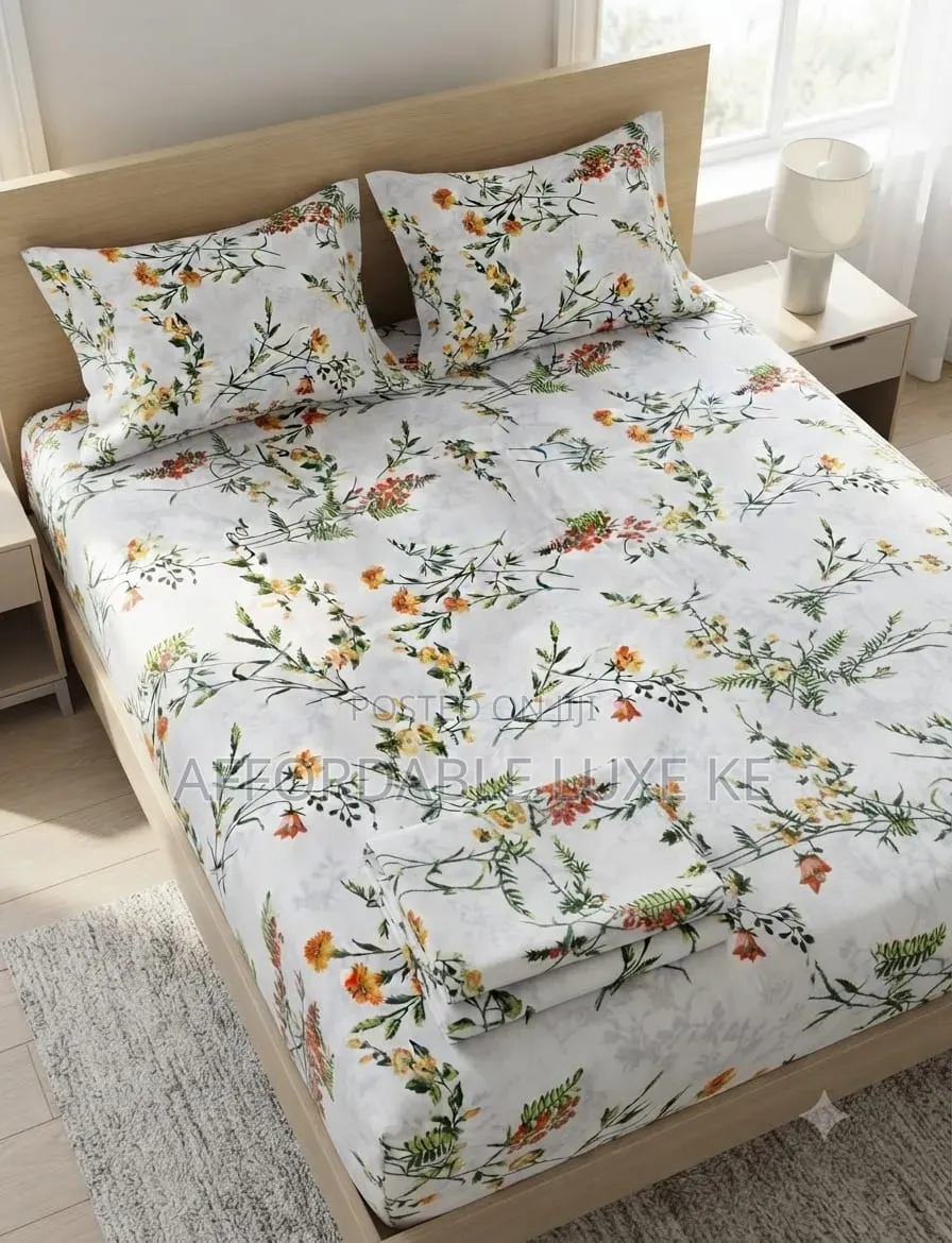 Fitted Bedsheet Set With Pillow Shams