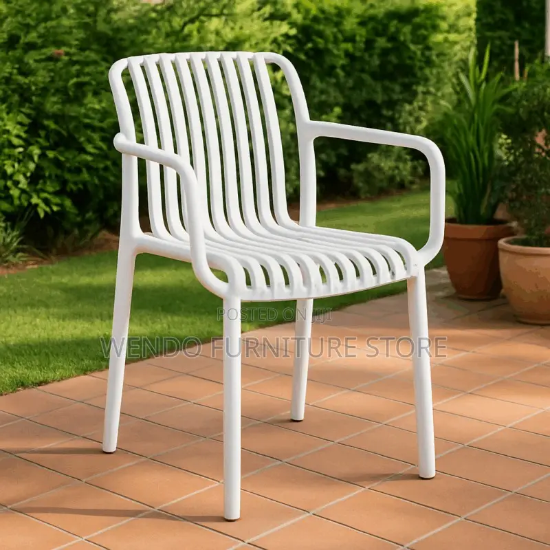 Home Chairs; White Mid Backrest Home Outdoor Chairs