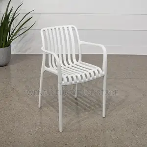 Home Chairs; White Mid Backrest Home Outdoor Chairs
