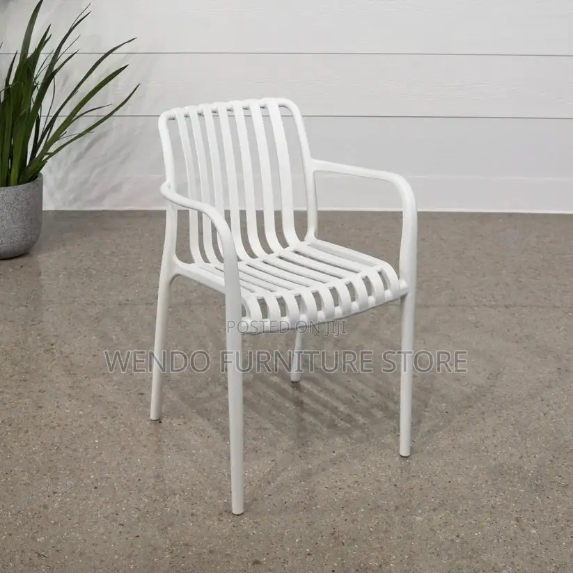 Home Chairs; White Mid Backrest Home Outdoor Chairs