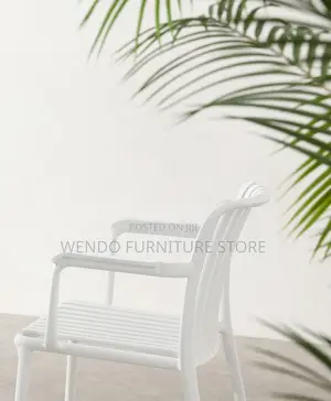 Home Chairs; White Mid Backrest Home Outdoor Chairs