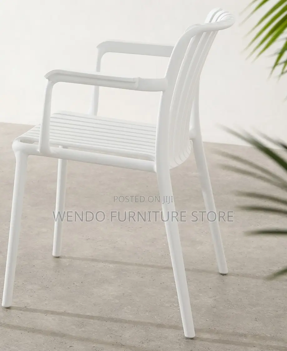 Home Chairs; White Mid Backrest Home Outdoor Chairs
