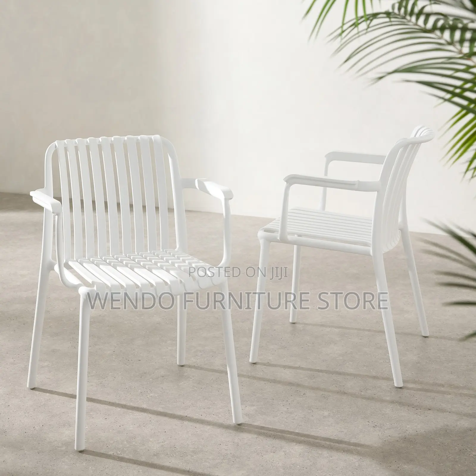 Home Chairs; White Mid Backrest Home Outdoor Chairs
