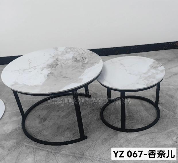 Metallic Marble 2 in 1 Nesting Table