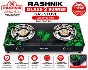 Rashnik Glass 2burner Gas Stove Code: RN-1500 Front Panel Glass