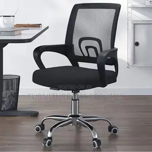 Office Chair;Black Swivel Mesh Guest Seat