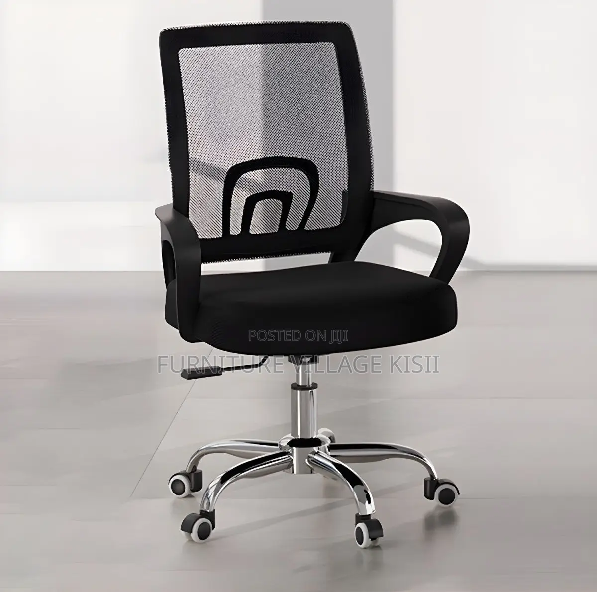 Office Chair;Black Swivel Mesh Guest Seat