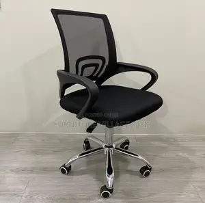 Office Chair;Black Swivel Mesh Guest Seat