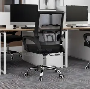 Office Chair;Black Swivel Mesh Guest Seat