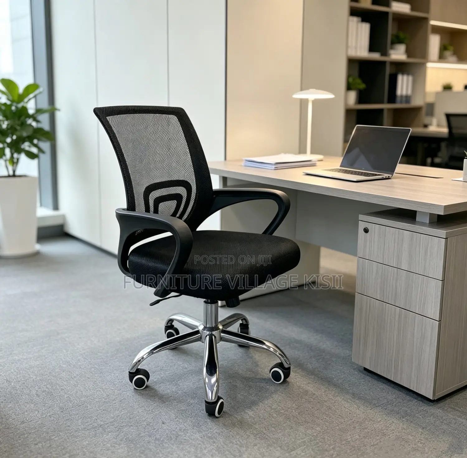 Office Chair;Black Swivel Mesh Guest Seat