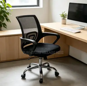 Office Chair;Black Swivel Mesh Guest Seat