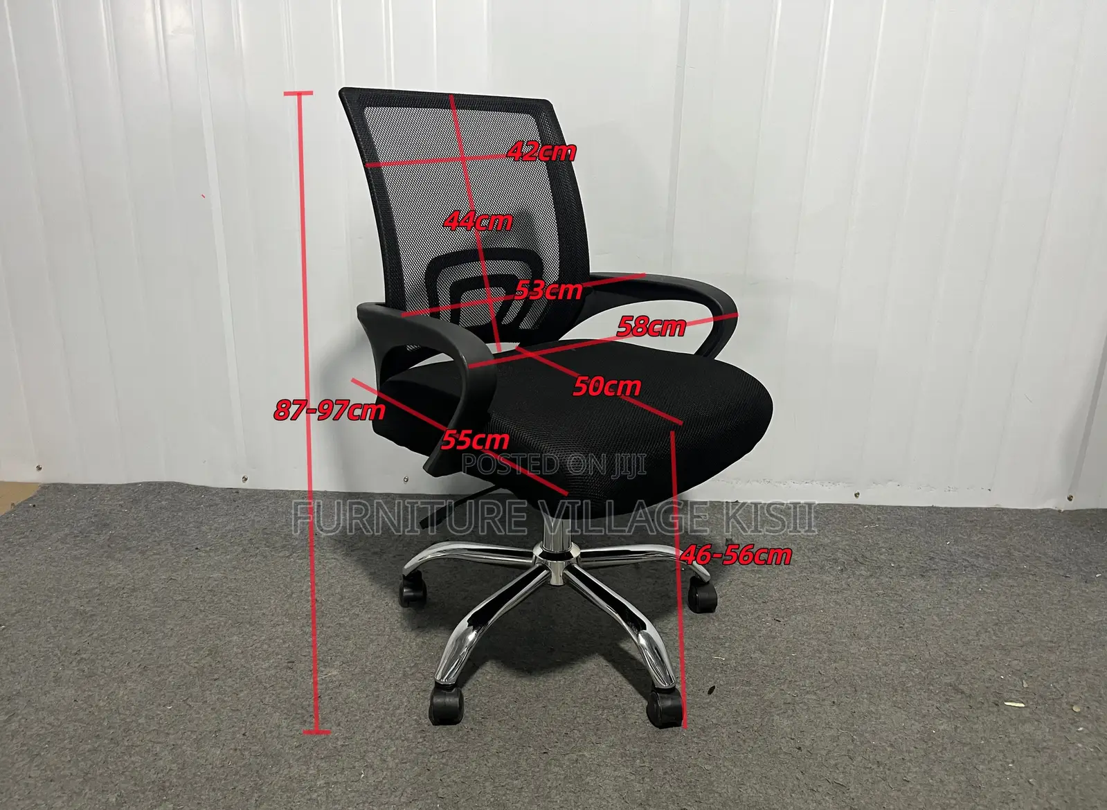 Office Chair;Black Swivel Mesh Guest Seat