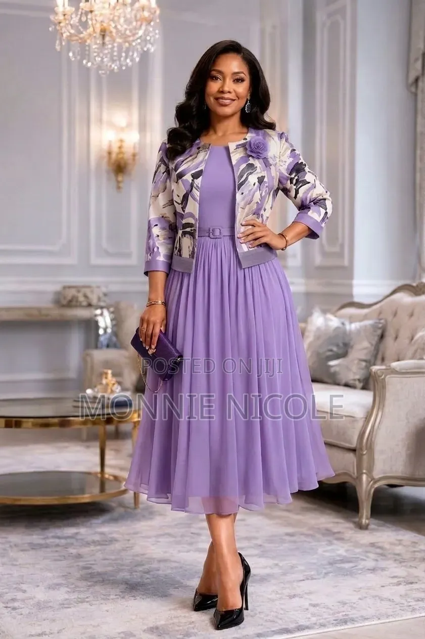 High-End Women Dress Suit/Mother's Dress With Coat.