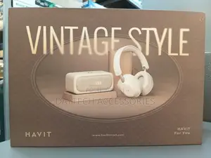 HAVIT SKH001 Bluetooth Speaker Wireless Headphones Combo - Beige