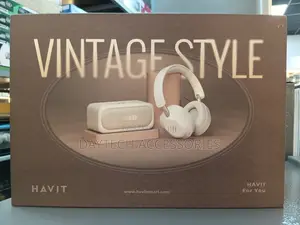 HAVIT SKH001 Bluetooth Speaker Wireless Headphones Combo - Beige