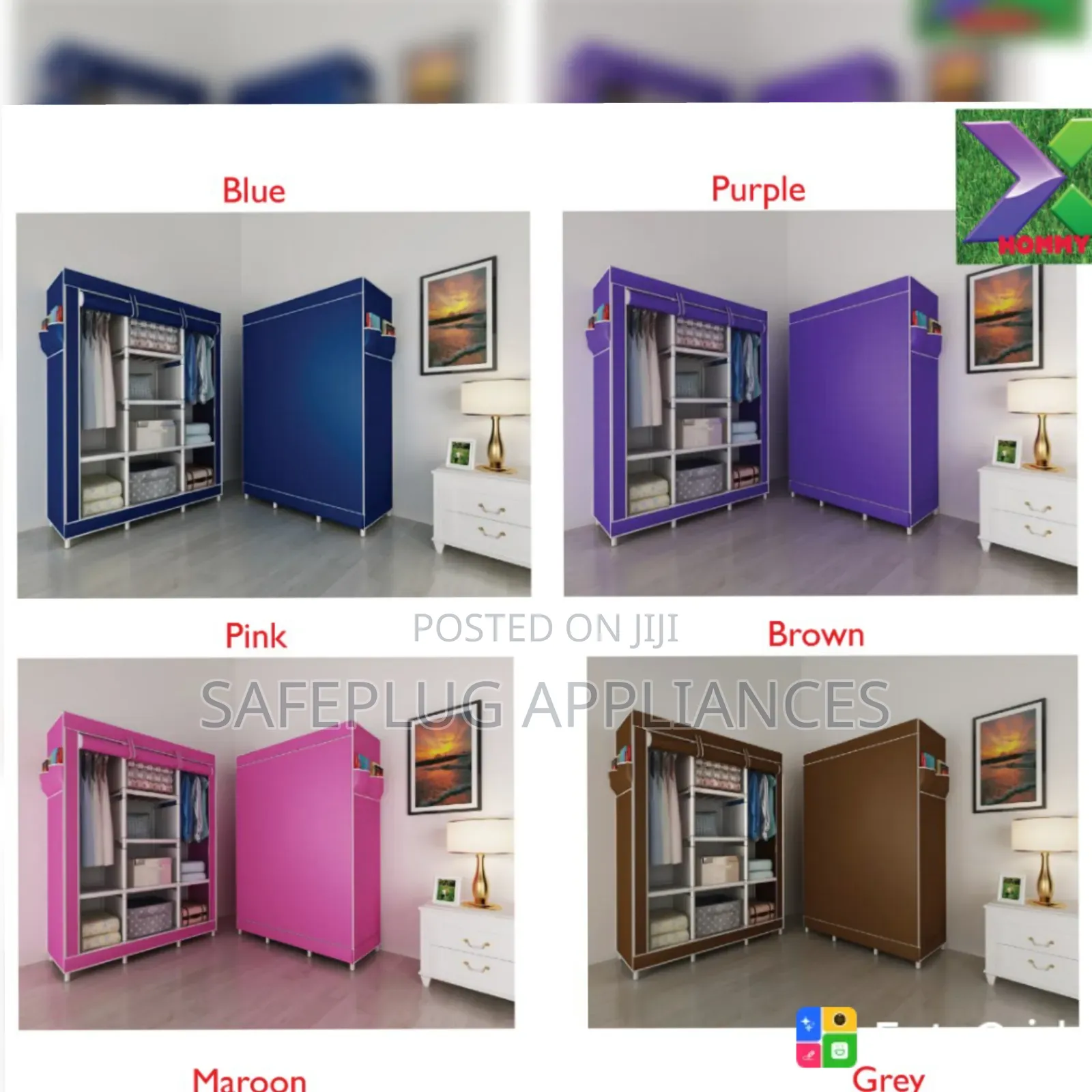 Affordable 3-Column Wooden Wardrobe – 135×45×170cm |