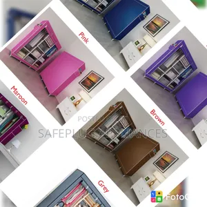 Affordable 3-Column Wooden Wardrobe – 135×45×170cm |