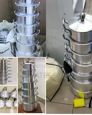 TORNADO Stainless Aluminum Cookware Set Sufuria 14pcs Cooking Pots