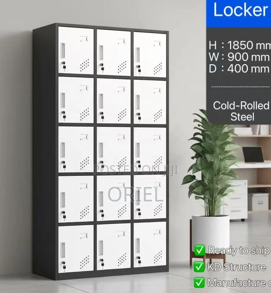 Office Staff Storage Cabinet – 15 Lockers