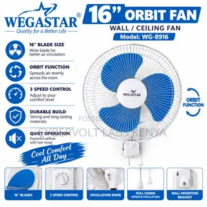 Wegastar 16" Orbit Fan