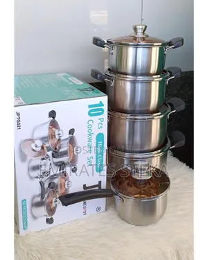 JP 10PC James Pot Stainless Steel Cookware Set – Durable