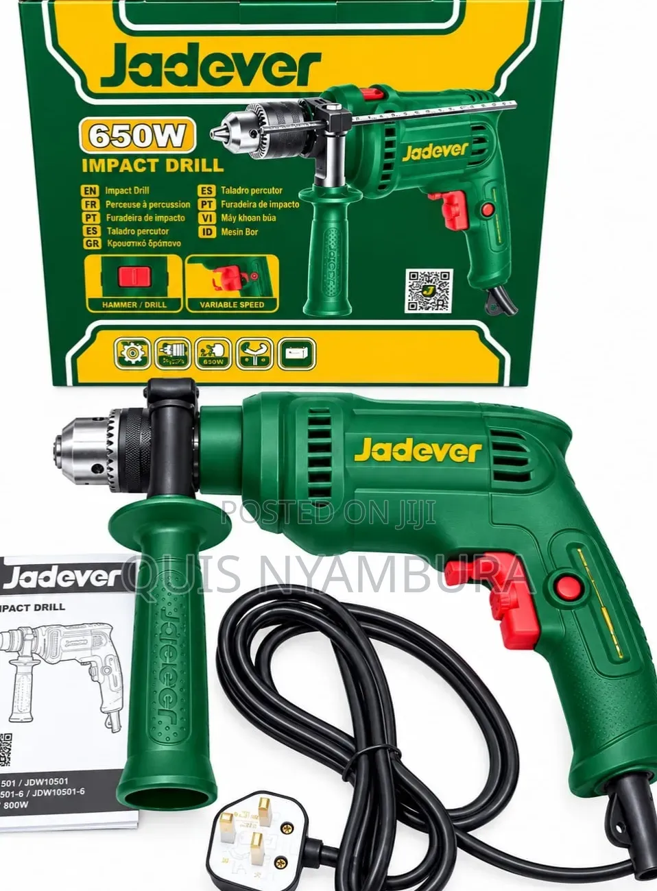 650w Jadever Impact Wrench/ Electric Hammer Drill