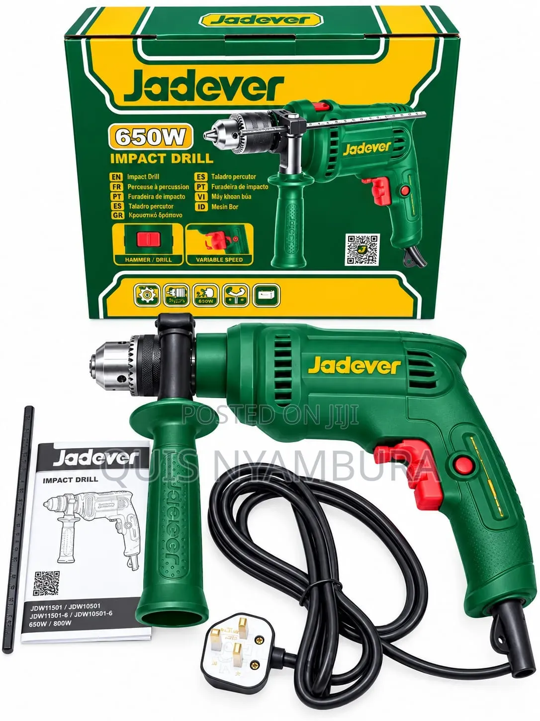 650w Jadever Impact Wrench/ Electric Hammer Drill