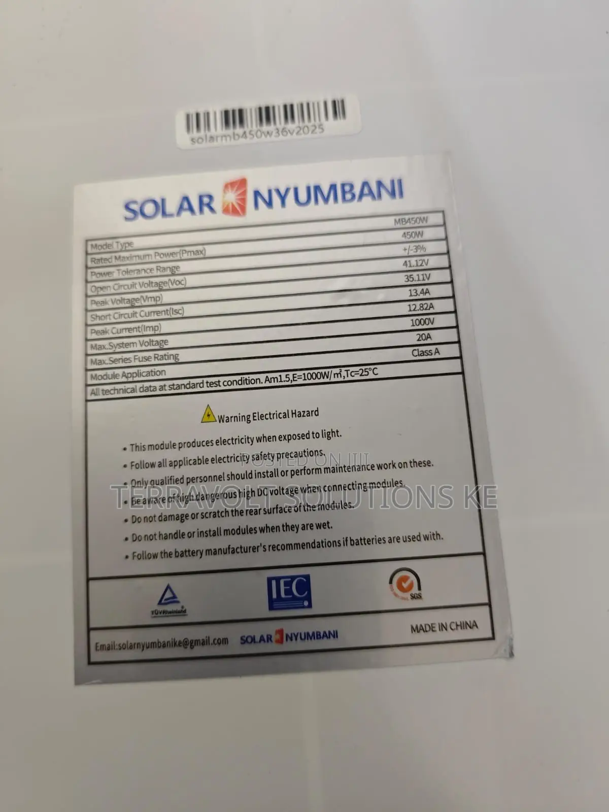 450w Monocrystalline Solar Panel