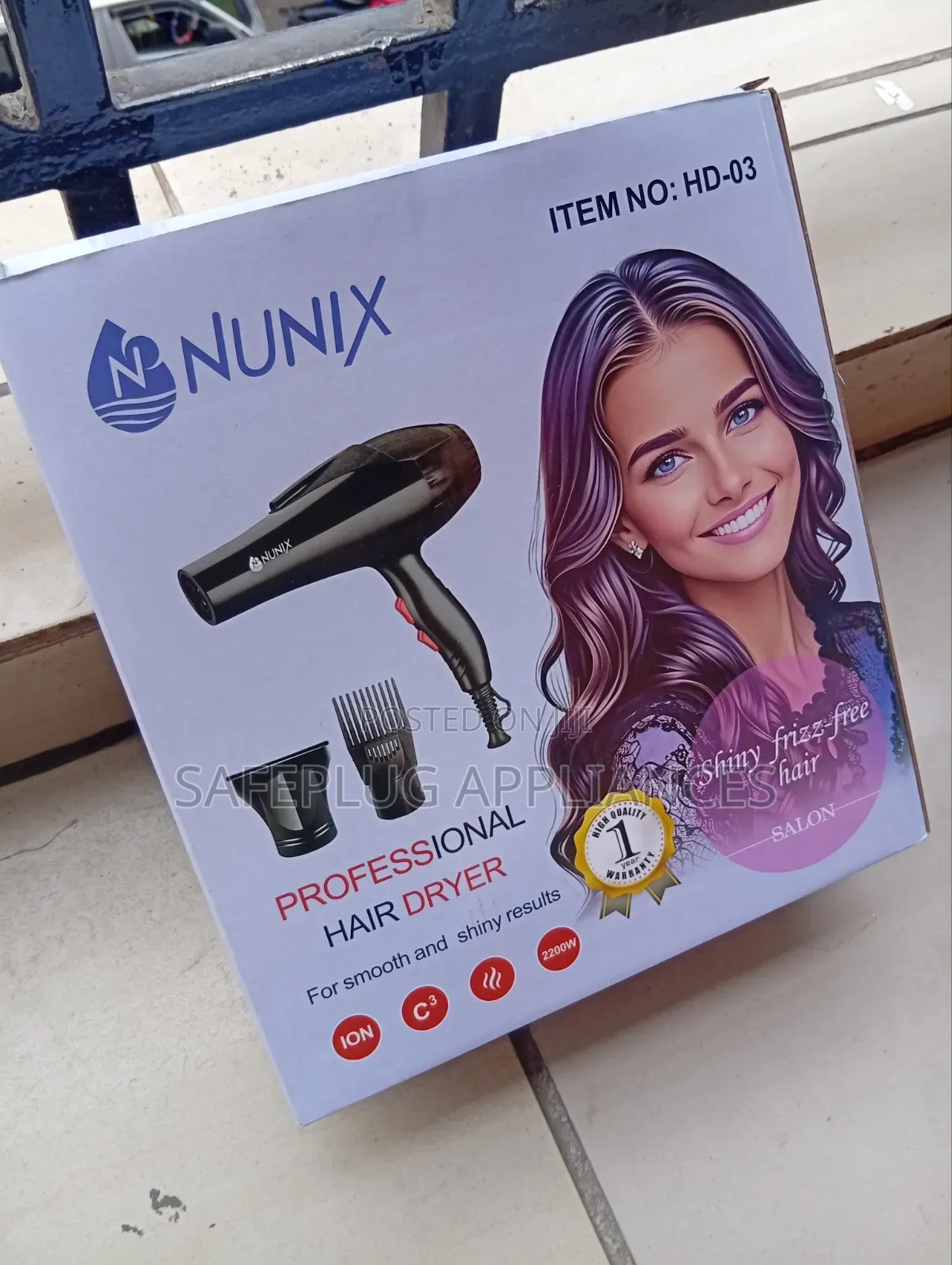 Nunix Professional Hair Dryer – Powerful Blow Dry Machine
