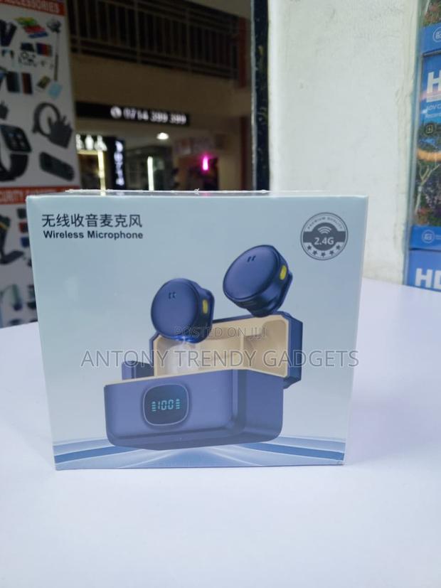 Professional Dual Wireless Microphone With Magnetic Clip 30H Battery