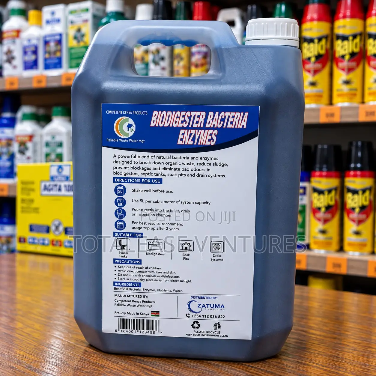 Biodigester Bacteria Enzymes 5L - Septic, Pit Latrine Biodigesters