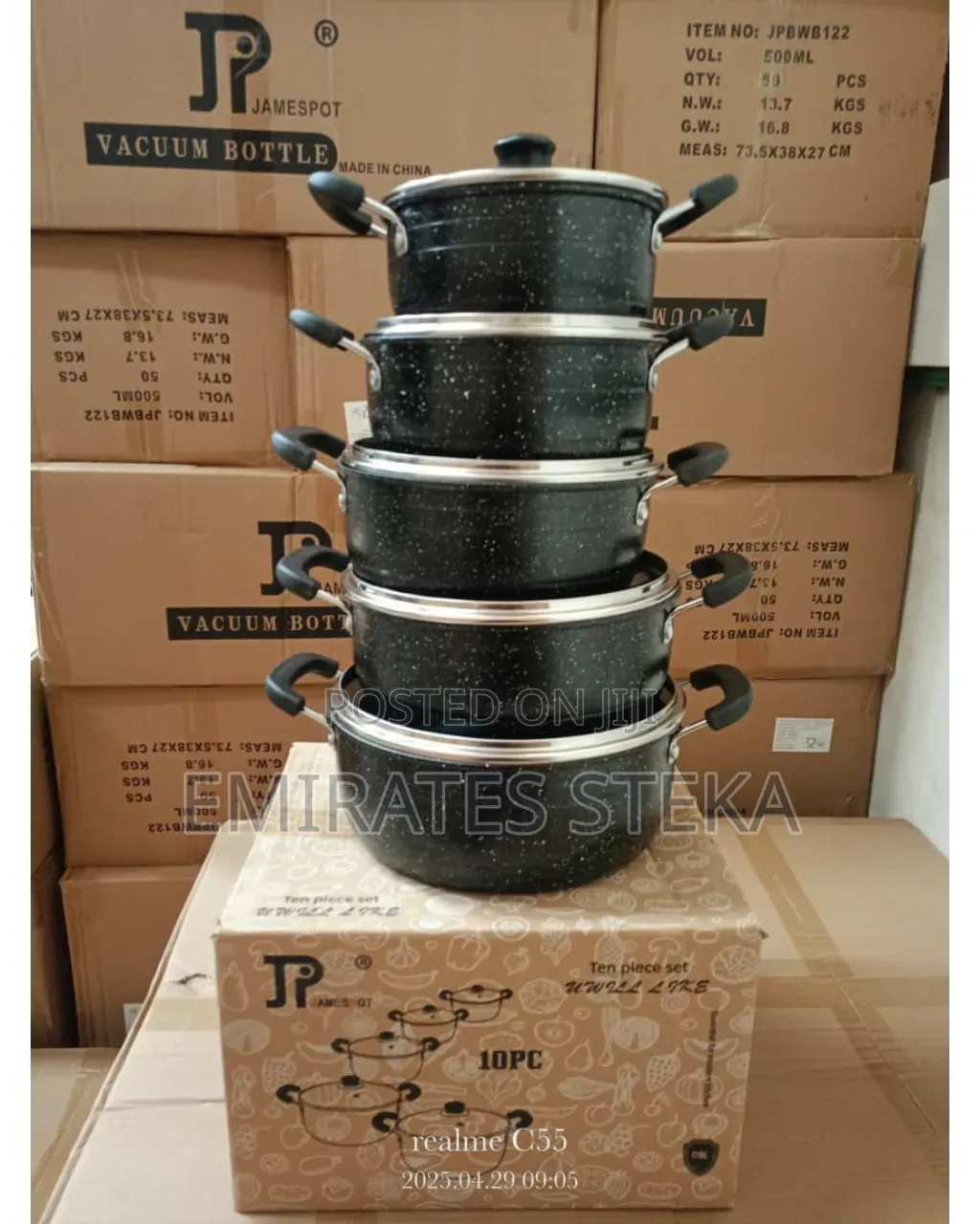 James Pot Black Cookware Set