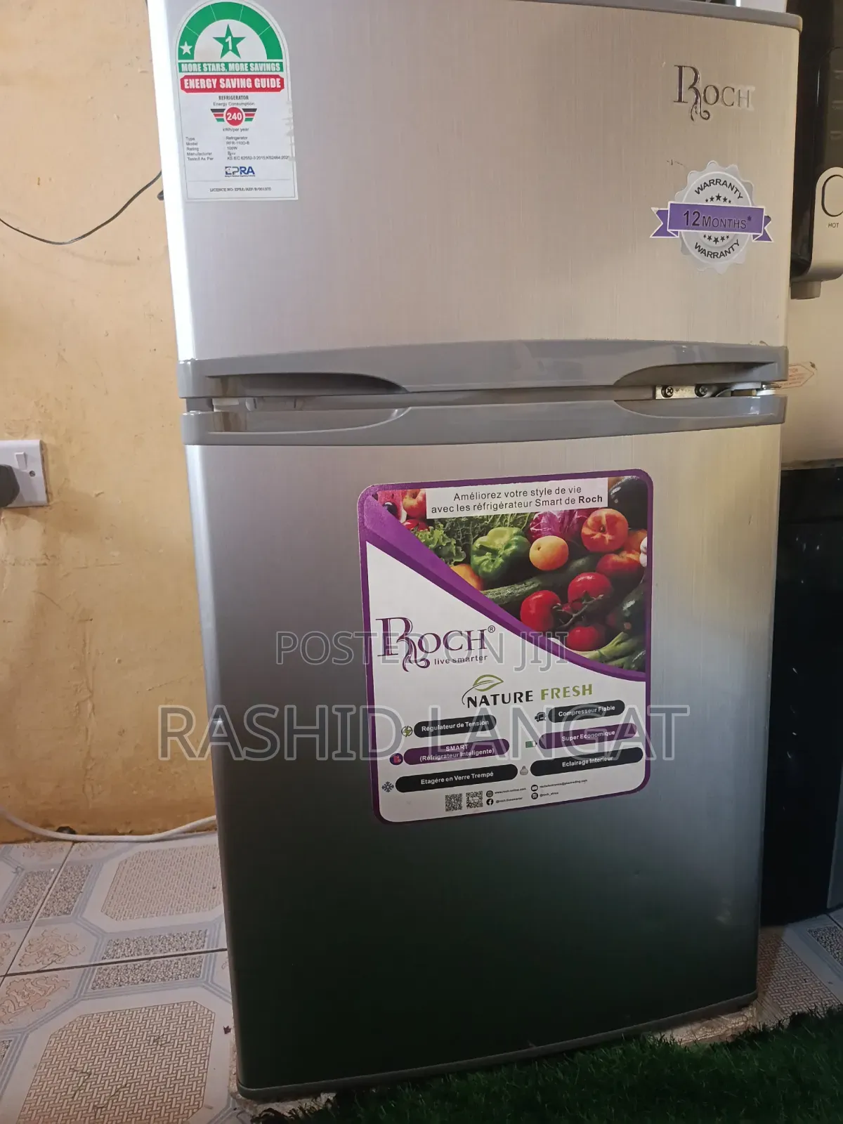 It Is a 86 Litre Roch Fridge With Freezer Double Door