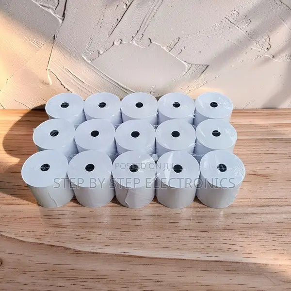 Smooth Surface 15 Pieces of 80mm by 80mm by 13mm Thermal Paper Rolls