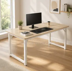 Office Table;1.4M Computer Desk With Metallic Base.