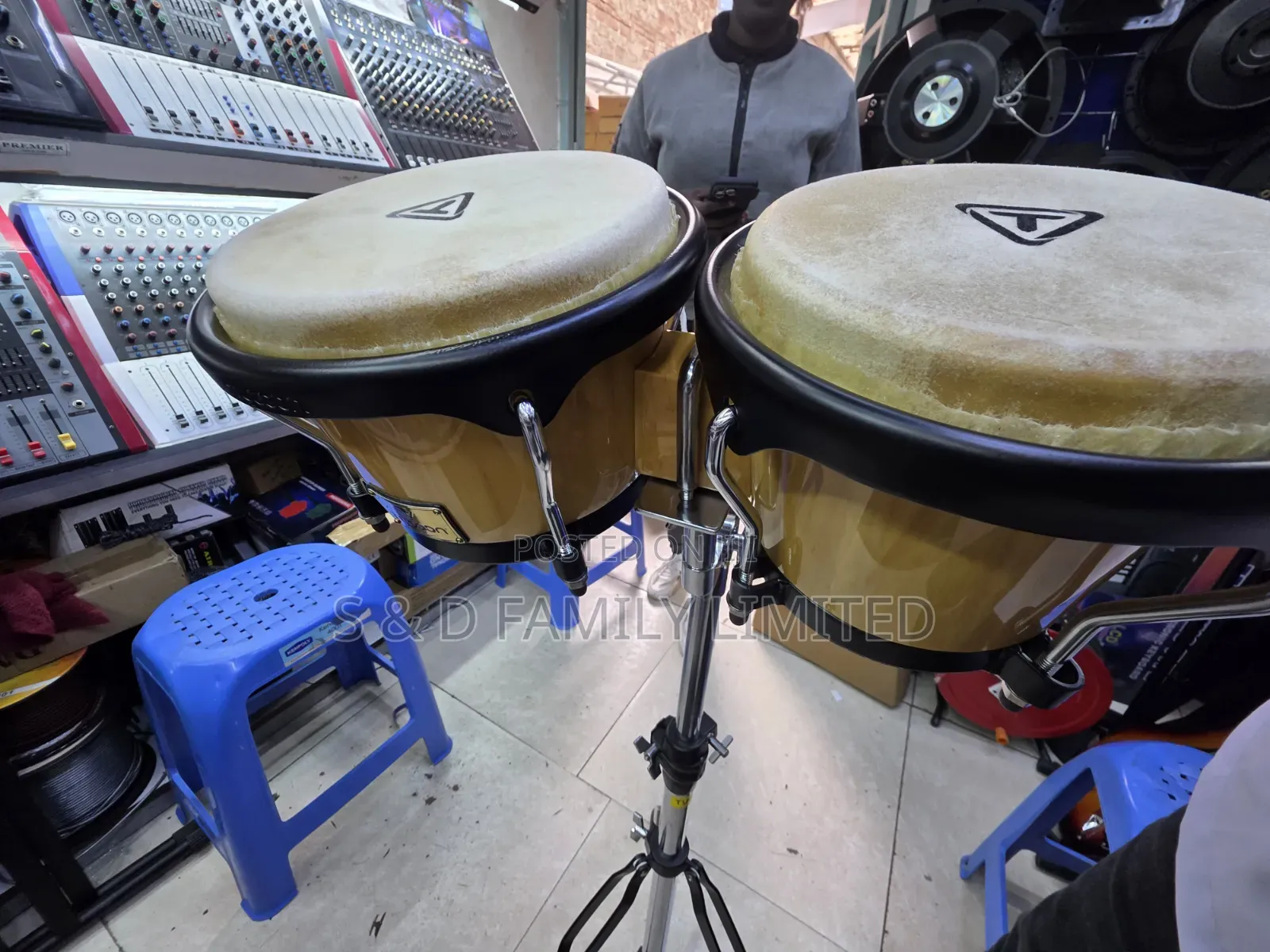 Tycoon Bongo Drums Complete With Stand