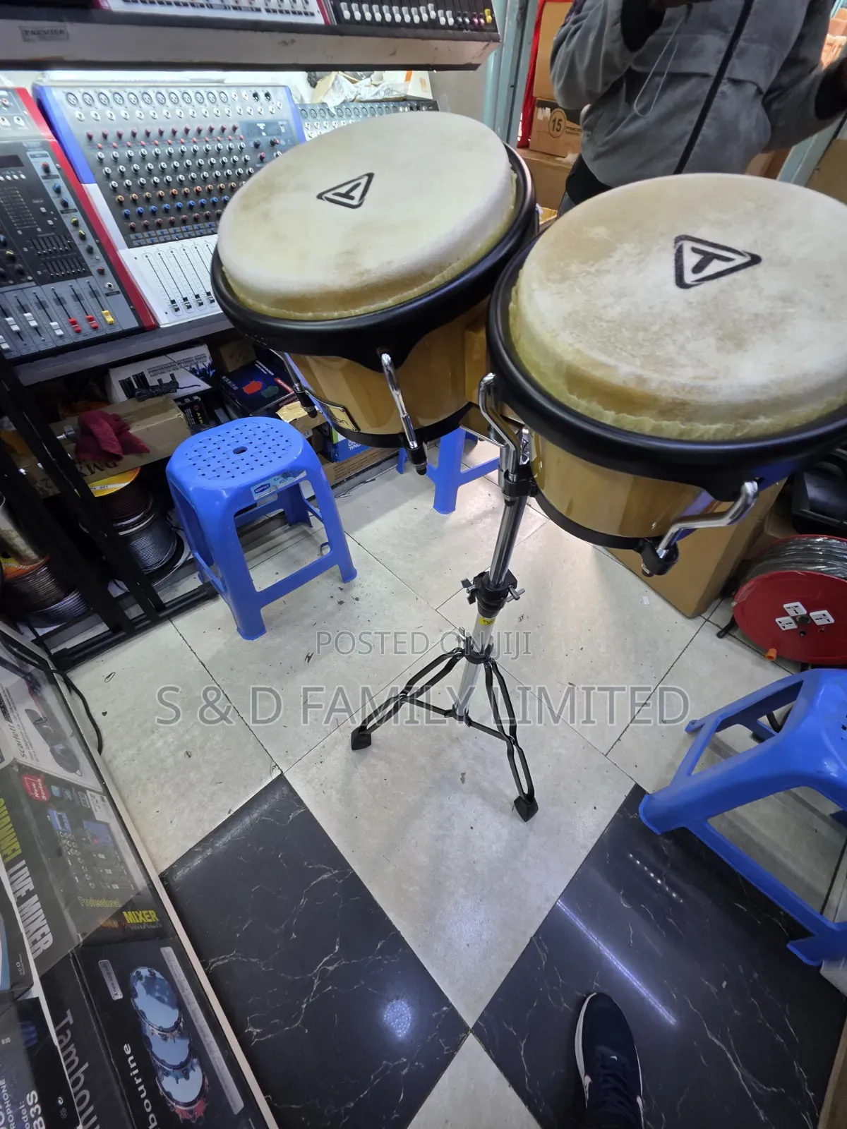 Tycoon Bongo Drums Complete With Stand