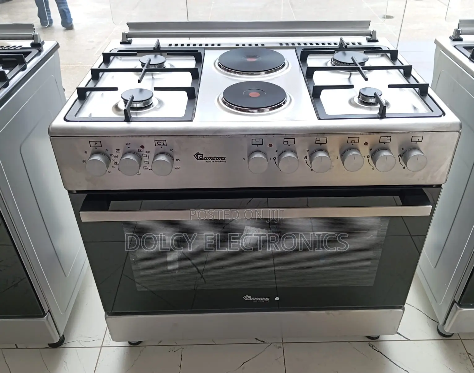 Ramtons 4G + 2E 90 by 60 Half Inox Go Fs Cooker