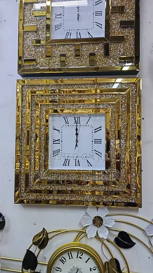 New Nordic Diamond Plane Splicing Glass Wall Mirror Clock