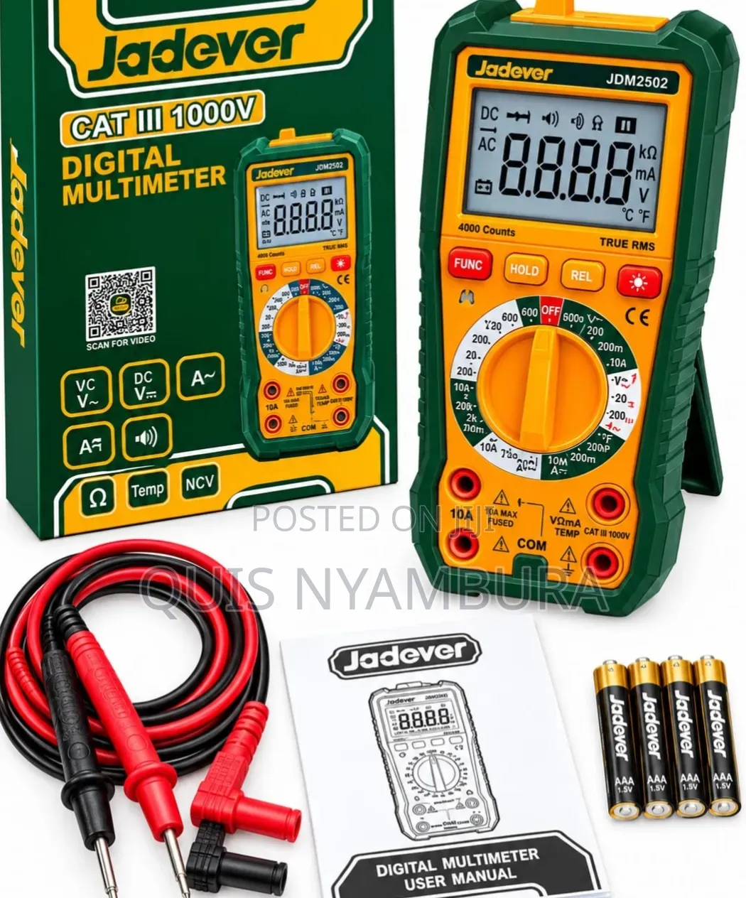 Digital Multimeter Cat Iii 1000v 4000counts/ Digital Multimeter