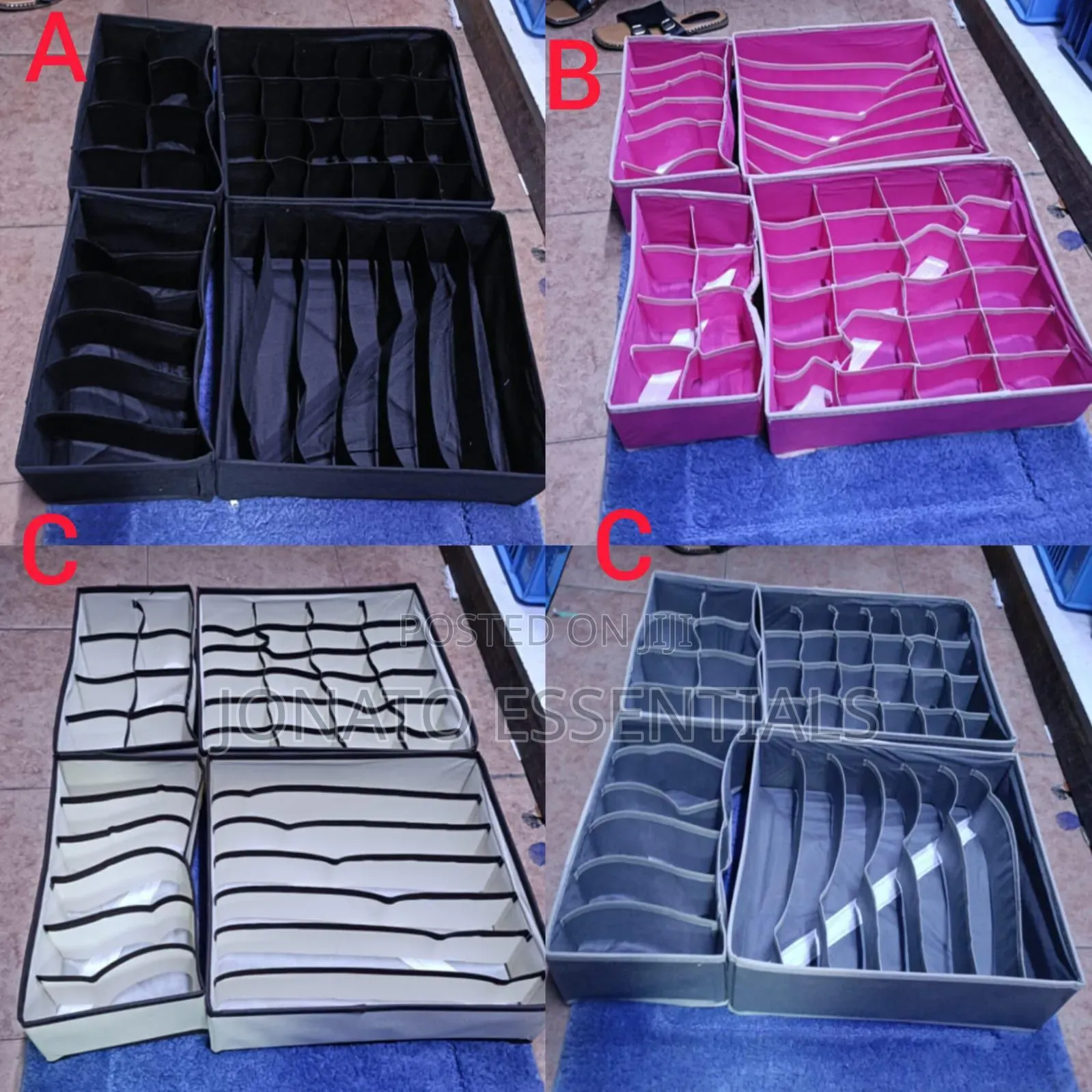 4 in 1 Undergarments Organizer, Bras, Socks, Ties Organizer